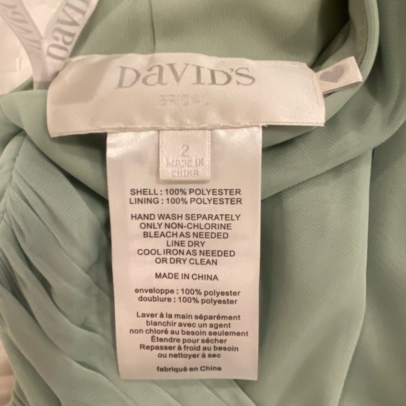 David Bridal floor length gown in Meadow - Picture 3 of 3